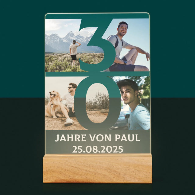 Fotocollage: 30 Jahre Ziffer - Druck Auf Acrylglas