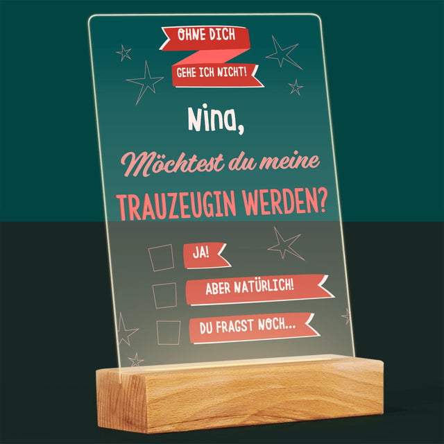 Name Und Unterschrift: Ohne Dich Gehe Ich Nicht - Druck Auf Acrylglas