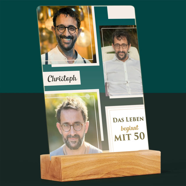 Buchstaben-Collage: 50 Jahre Alt - Druck Auf Acrylglas