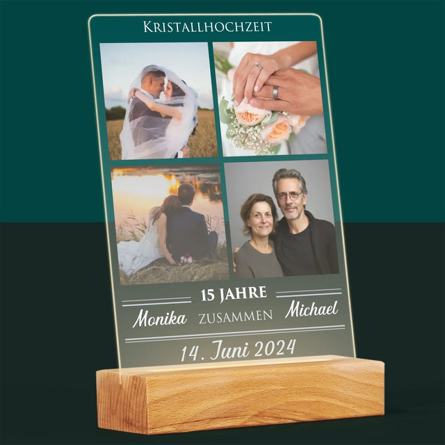 Fotocollage: 15 Jahre Zusammen - Druck Auf Acrylglas