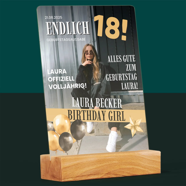 Magazin-Cover: Endlich 18 - Druck Auf Acrylglas