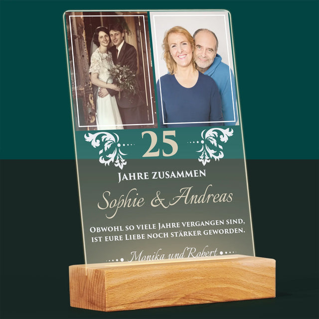 Fotocollage: 25 Jahre Zusammen - Druck Auf Acrylglas