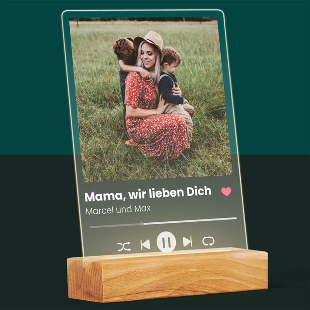Foto Und Unterschrift: Mama, Wir Lieben Dich - Druck Auf Acrylglas
