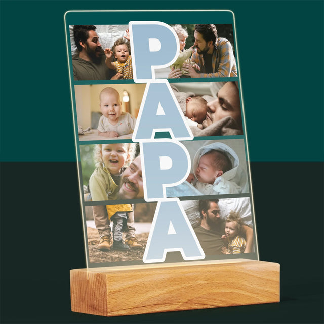 Fotocollage: Aufschrift Papa - Druck Auf Acrylglas