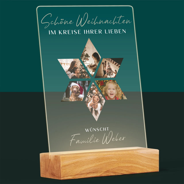 Fotocollage: Schöne Weihnachten Schneeflocke - Druck Auf Acrylglas