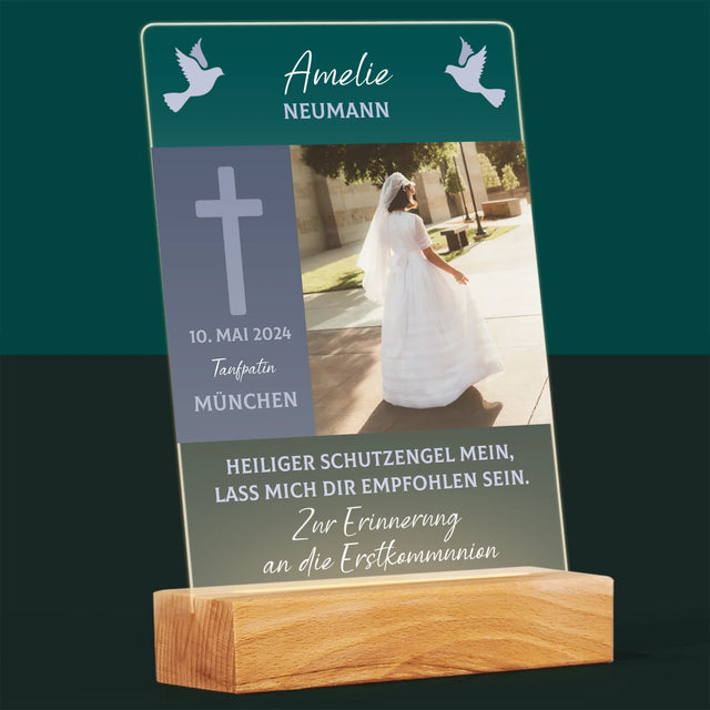 Foto Und Unterschrift: Schutzengel Kommunion - Druck Auf Acrylglas