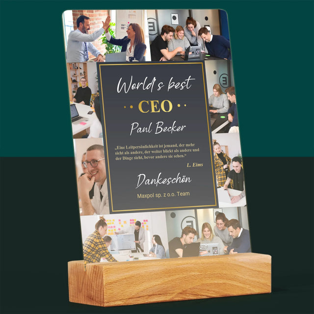 Fotocollage: Der Beste Ceo Der Welt - Druck Auf Acrylglas