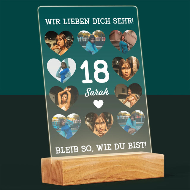 Fotocollage: 18 Herzen - Druck Auf Acrylglas