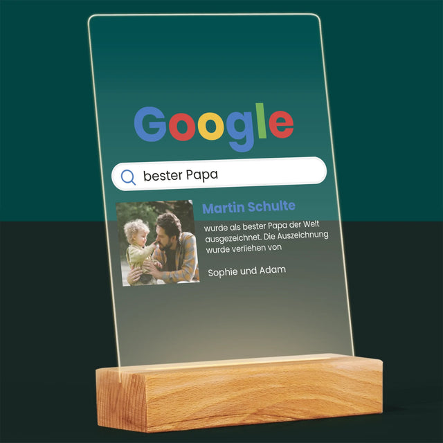 Foto Und Unterschrift: Bester Papa Google-Suche - Druck Auf Acrylglas