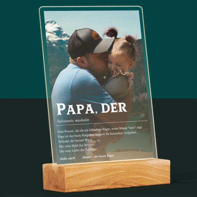 Foto Und Unterschrift: Definition Papa - Druck Auf Acrylglas