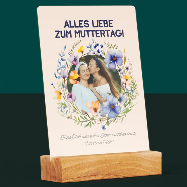 Foto Und Unterschrift: Alles Liebe Zum Muttertag - Druck Auf Acrylglas