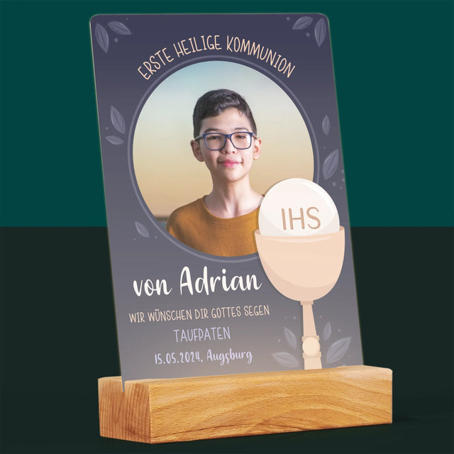 Foto Und Unterschrift: Erste Heilige Kommunion - Druck Auf Acrylglas