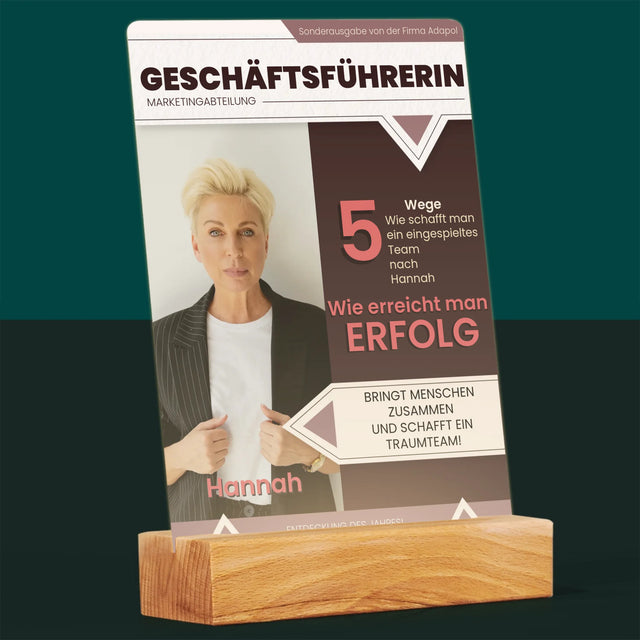 Magazin-Cover: Geschäftsführerin - Druck Auf Acrylglas