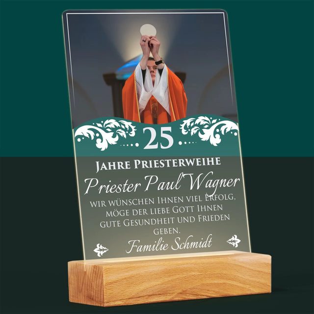 Foto Und Unterschrift: Jubiläum Der Priesterweihe - Druck Auf Acrylglas