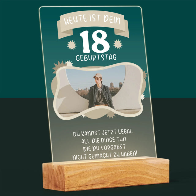 Foto Und Unterschrift: Legaler Geburtstag - Druck Auf Acrylglas