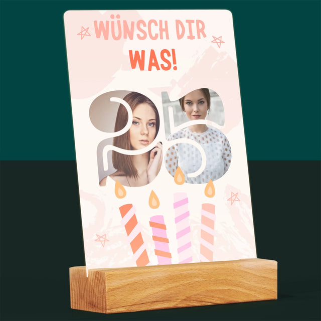 Buchstaben-Collage: Wünsch Dir Was - Druck Auf Acrylglas