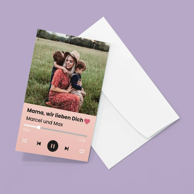 Foto Und Unterschrift: Mama, Wir Lieben Dich - Fotos, Harmonikaartig Gefaltet