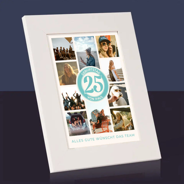 Fotocollage: 25 Geburtstag - Bilderrahmen