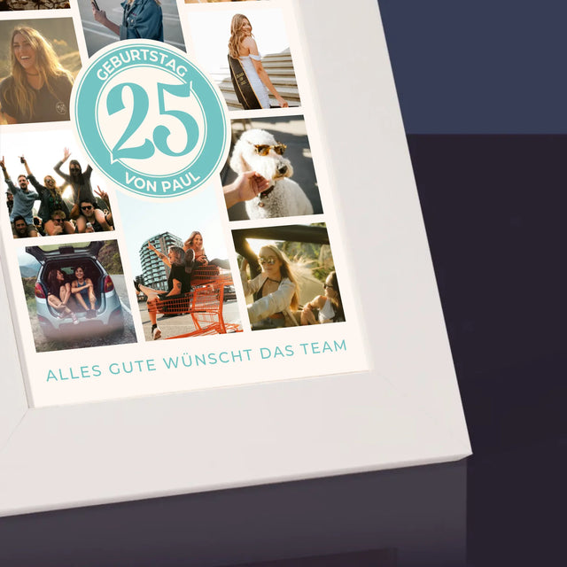 Fotocollage: 25 Geburtstag - Bilderrahmen