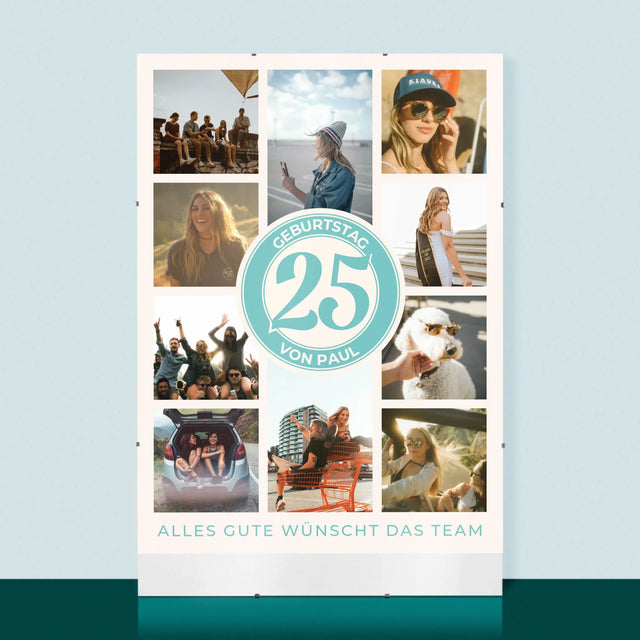 Fotocollage: 25 Geburtstag - Poster