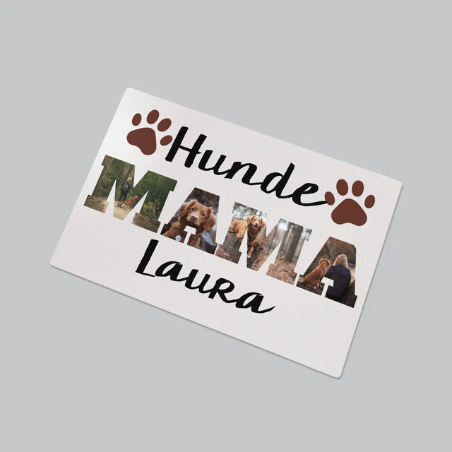 Buchstaben-Collage: Hundemama Aus Deinen Fotos - Schreibtischunterlage