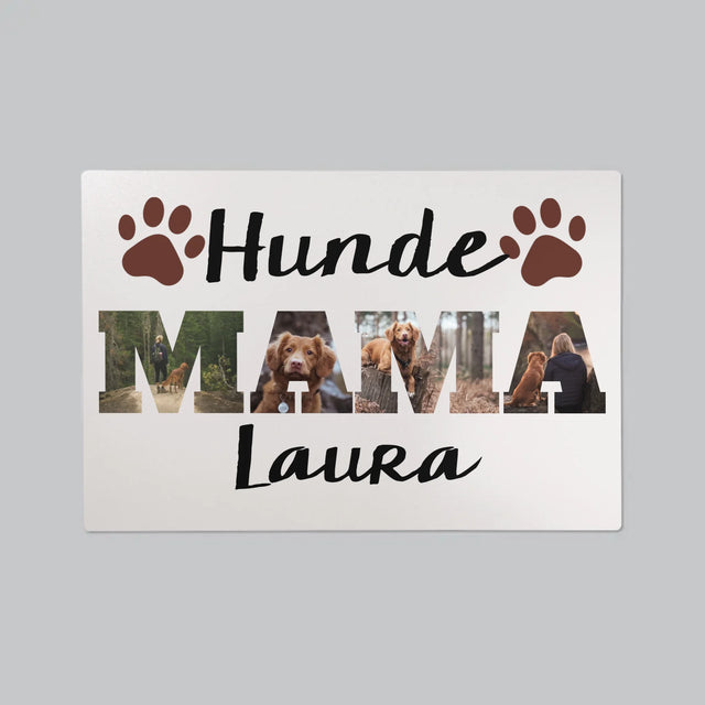 Buchstaben-Collage: Hundemama Aus Deinen Fotos - Schreibtischunterlage