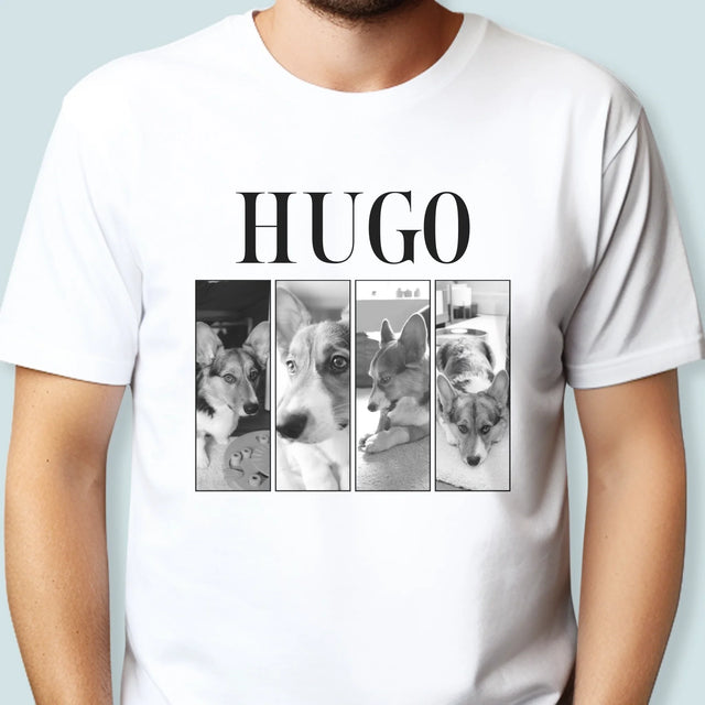 Fotocollage: Bootleg Klassiker Mit Haustier - T-Shirt Für Herren