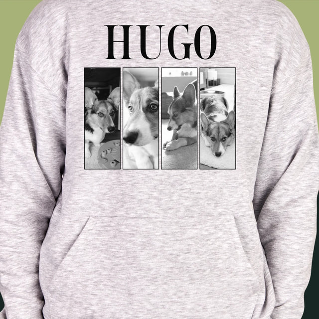 Fotocollage: Bootleg Klassiker Mit Haustier - Kapuzenpullover Für Herren