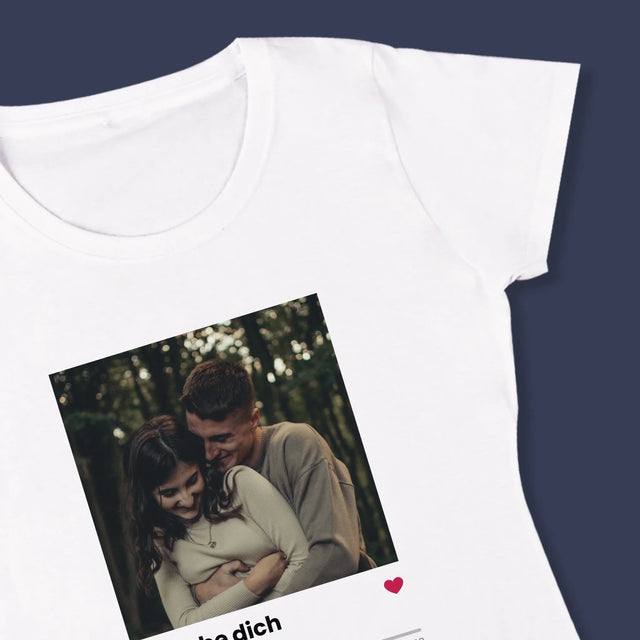 Foto Und Unterschrift: Spotify Mit Qr-Code - T-Shirt Für Damen