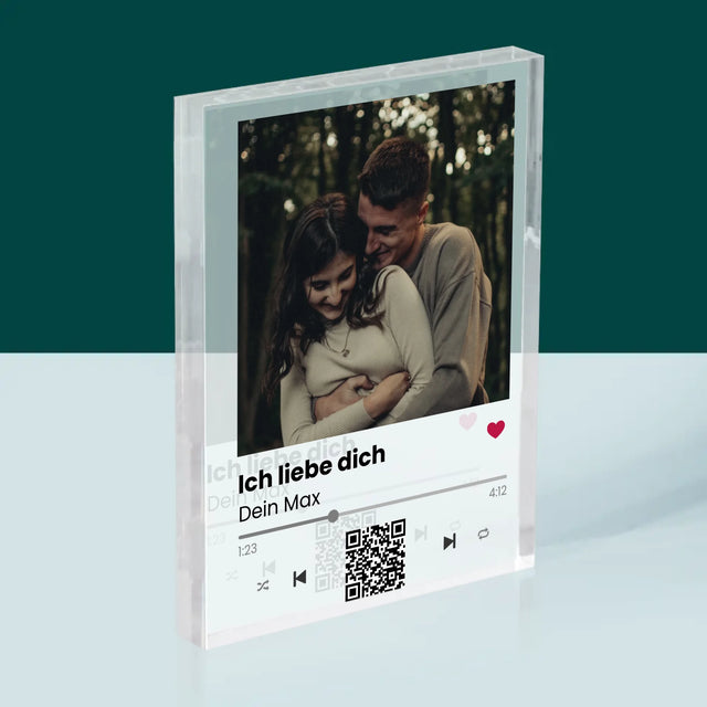 Foto Und Unterschrift: Spotify Mit Qr-Code - Druck Auf Acrylglas