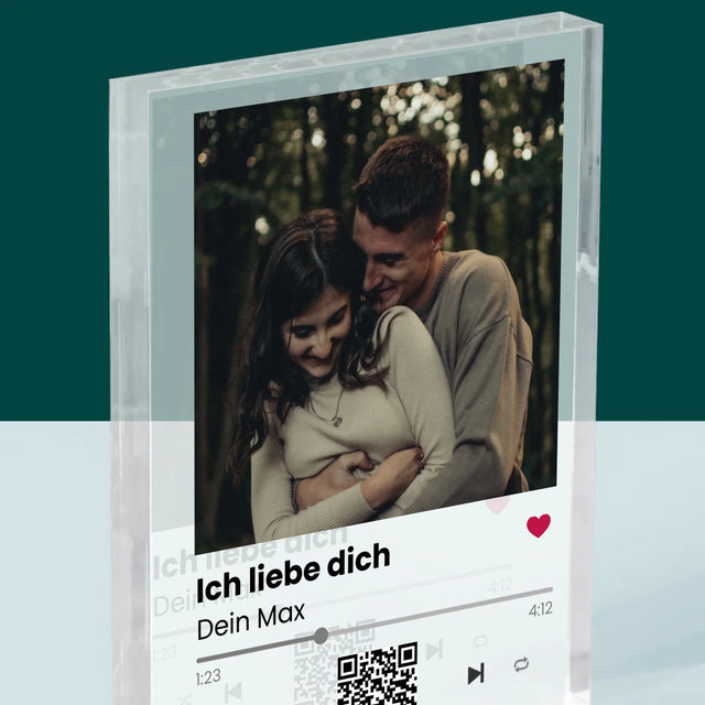 Foto Und Unterschrift: Spotify Mit Qr-Code - Druck Auf Acrylglas
