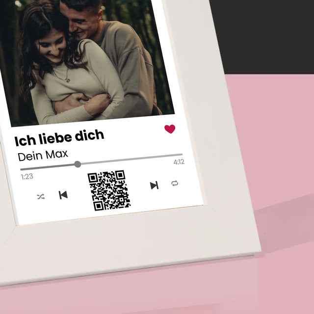 Foto Und Unterschrift: Spotify Mit Qr-Code - Bilderrahmen