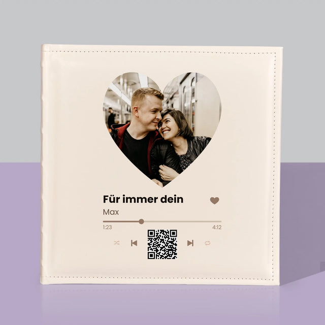 Foto Und Unterschrift: Unser Lied - Herz-Qr-Code - Fotoalbum