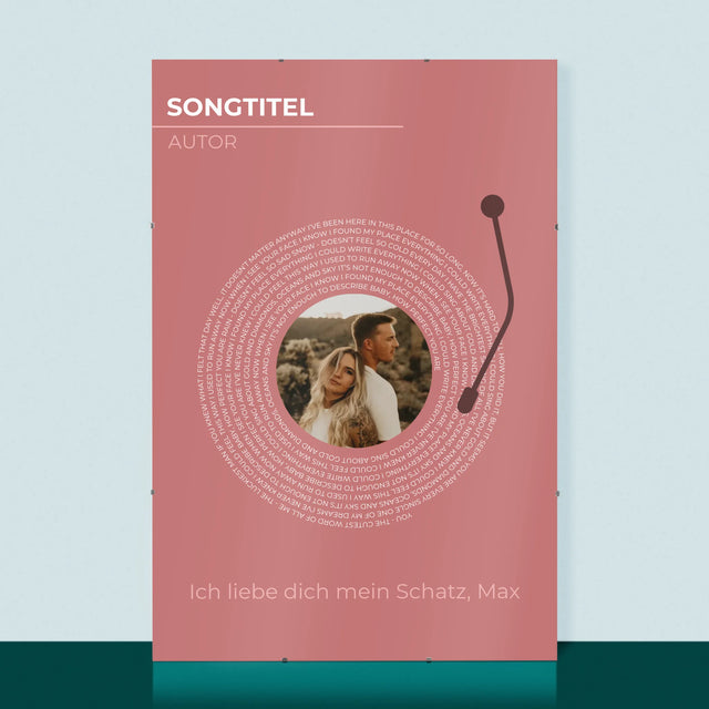 Foto Und Unterschrift: Unser Lied Schallplatte - Poster