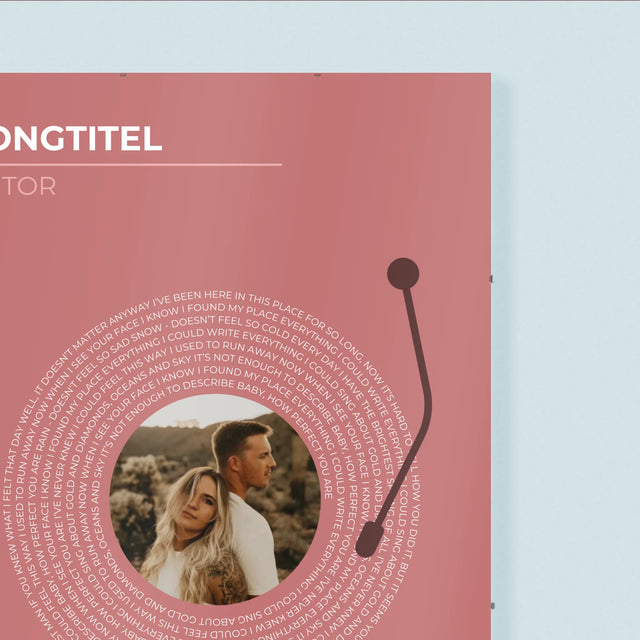 Foto Und Unterschrift: Unser Lied Schallplatte - Poster