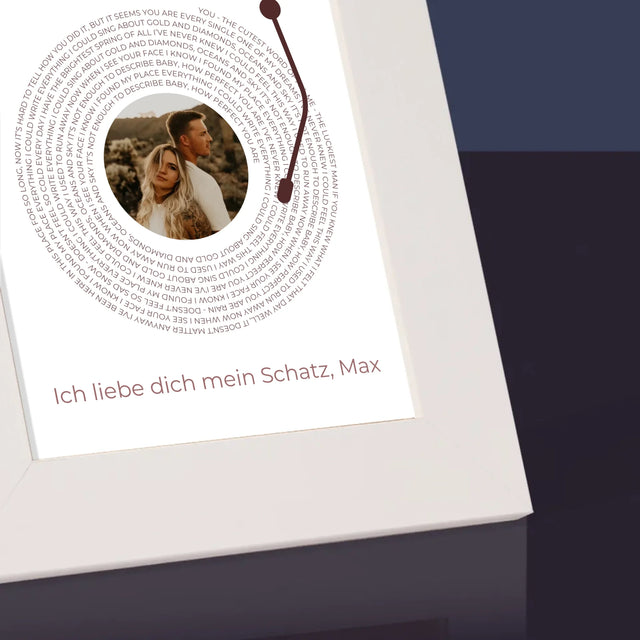 Foto Und Unterschrift: Unser Lied Schallplatte - Bilderrahmen
