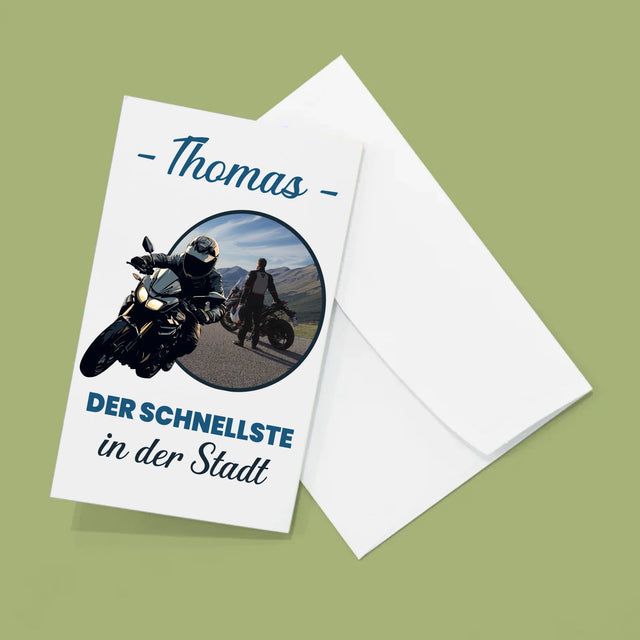 Foto Und Unterschrift: Der Schnellste In Der Stadt - Fotos, Harmonikaartig Gefaltet
