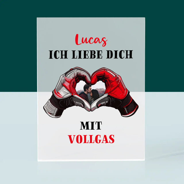 Foto Und Unterschrift: Ich Liebe Dich In Vollen Zügen - Druck Auf Acrylglas