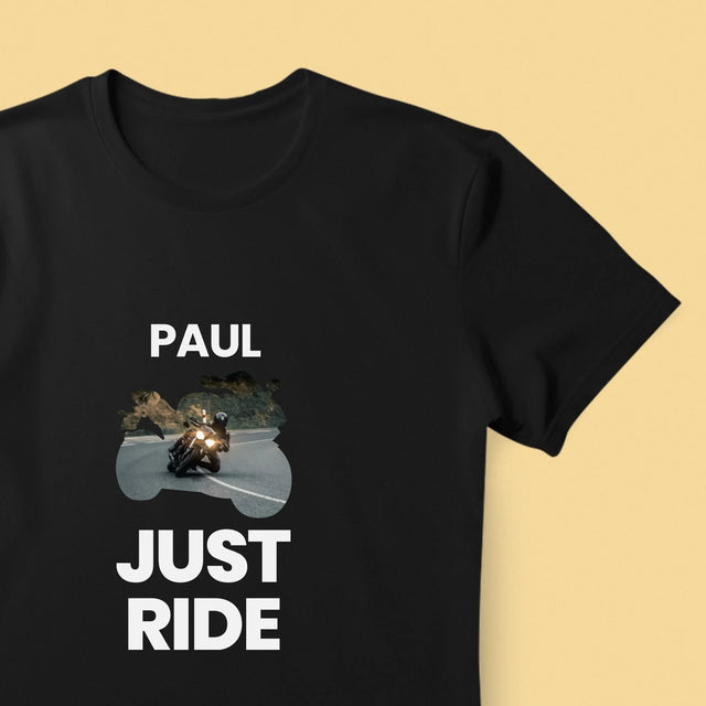 Form-Collage: Just Ride - T-Shirt Für Herren
