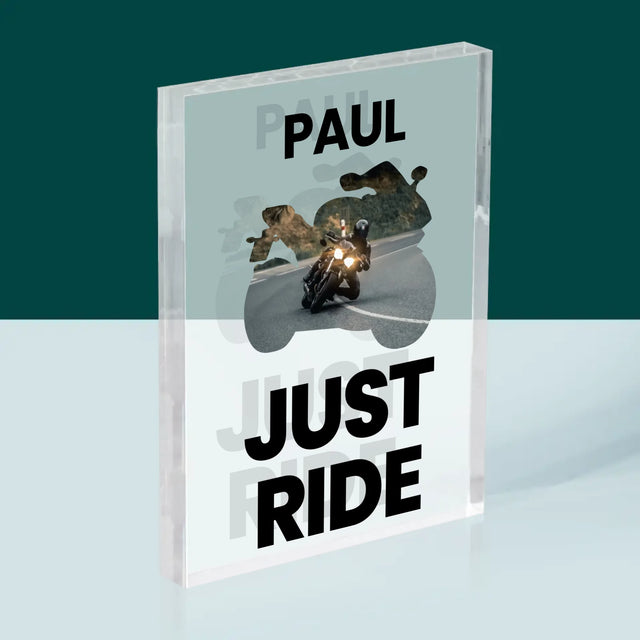 Form-Collage: Just Ride - Druck Auf Acrylglas