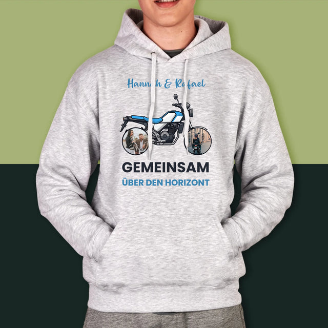 Fotocollage: Gemeinsam Über Den Horizont - Kapuzenpullover Für Herren