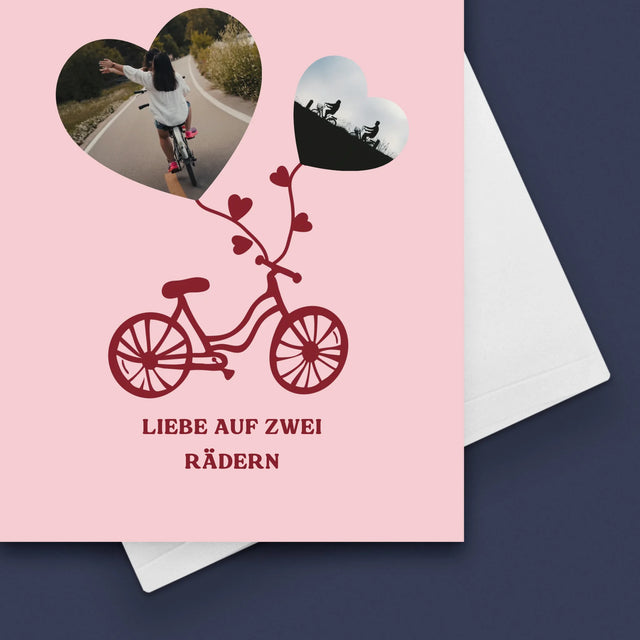 Fotocollage: Liebe Auf Zwei Rädern - Glückwunschkarte