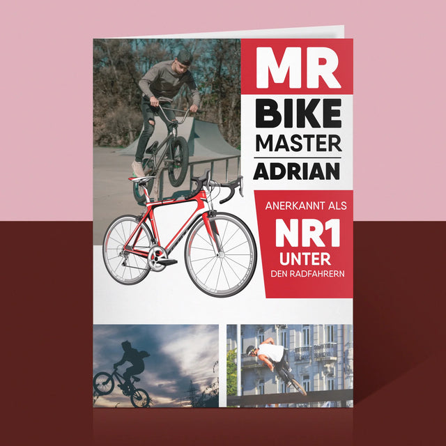 Magazin-Cover: Mr Bike Master - Glückwunschkarte
