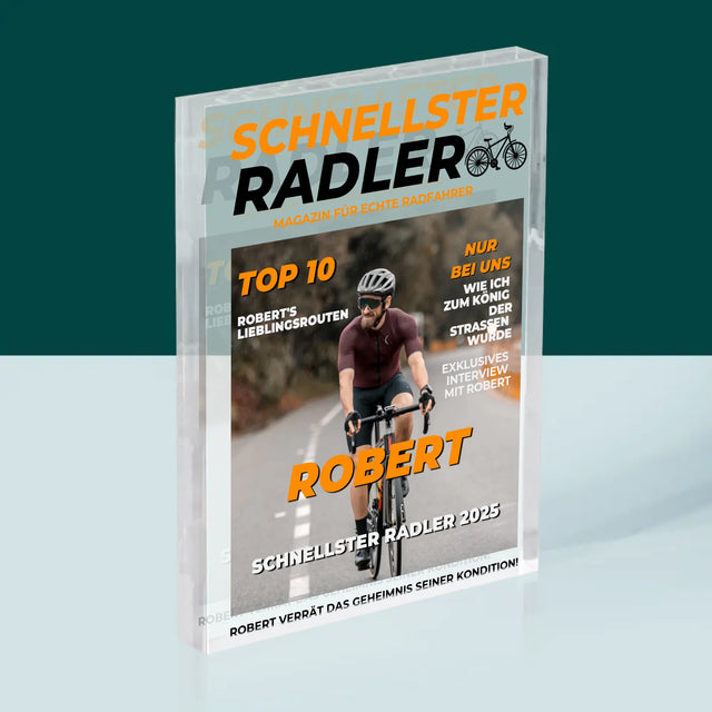 Magazin-Cover: Der Schnellste Radler - Druck Auf Acrylglas