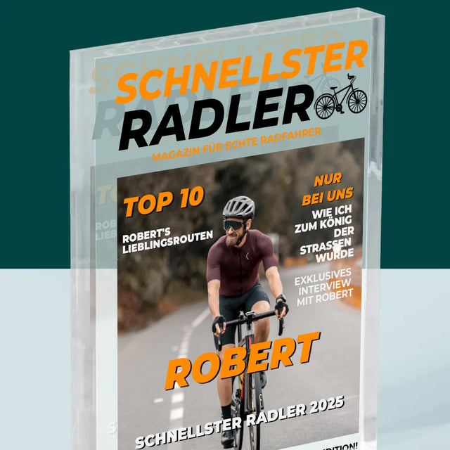 Magazin-Cover: Der Schnellste Radler - Druck Auf Acrylglas