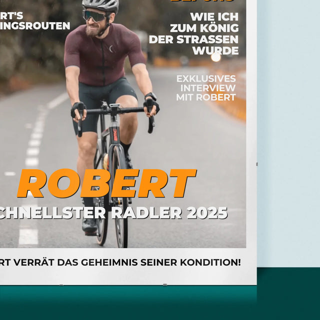 Magazin-Cover: Der Schnellste Radler - Poster