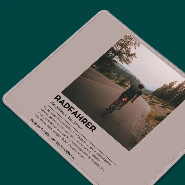 Foto Und Unterschrift: Definition Eines Radfahrers - Mauspad