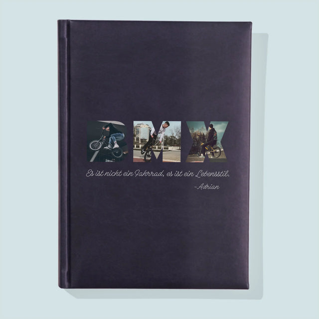 Buchstaben-Collage: Bmx - Notizbuch