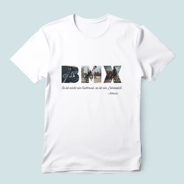 Buchstaben-Collage: Bmx - T-Shirt Für Herren