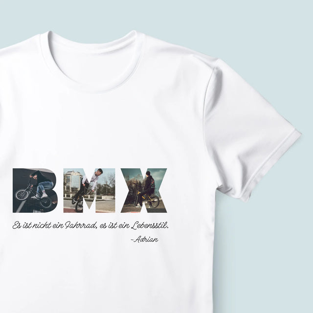 Buchstaben-Collage: Bmx - T-Shirt Für Herren